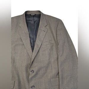 Jos.‎ A Bank Houndstooth Blazer 48L Gray Tan Redline